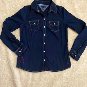 Tommy Hilfiger women’s navy western style button down
